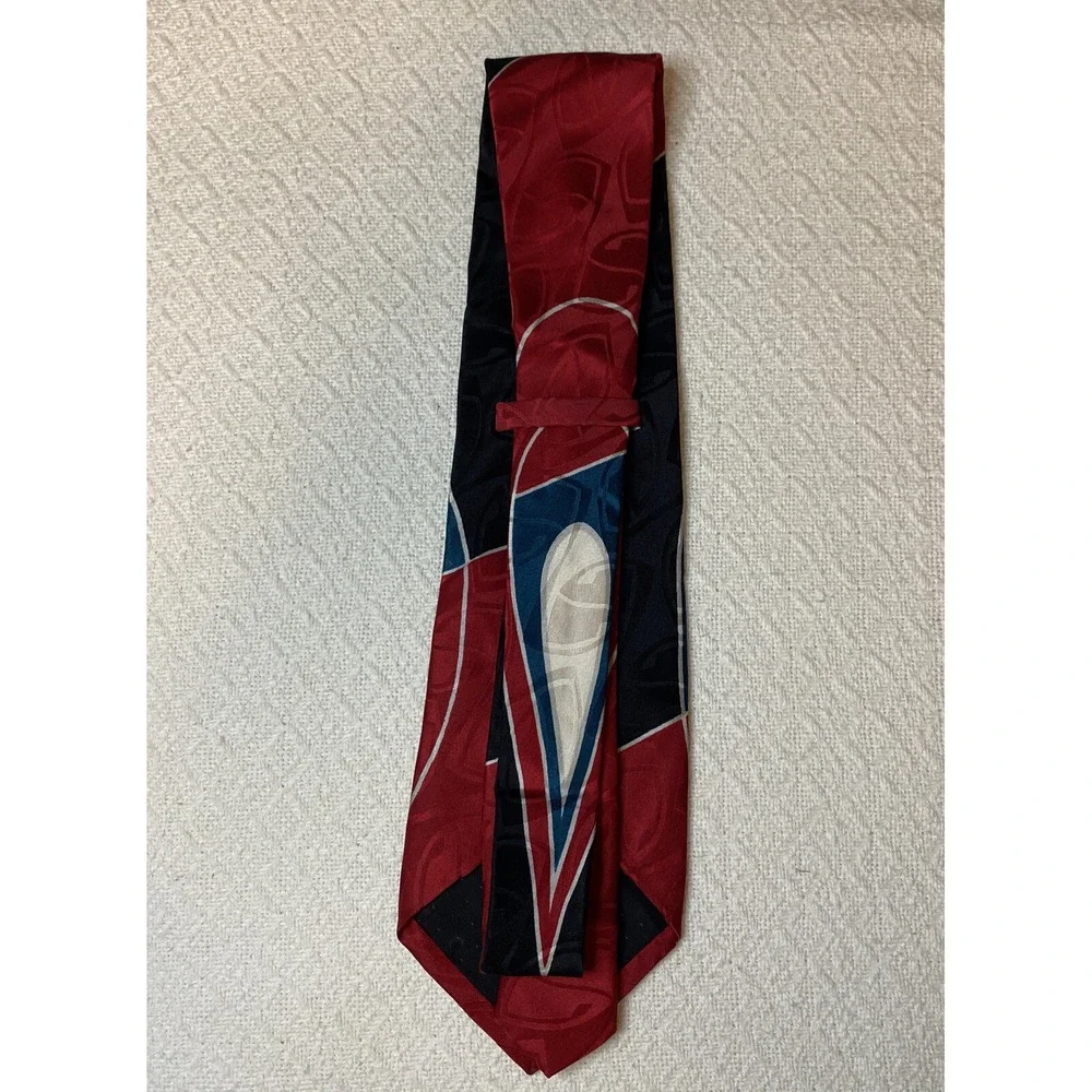 Luomo Silk 100% Necktie Made in Italy Retro Style Multi-Color Perfect Holidays